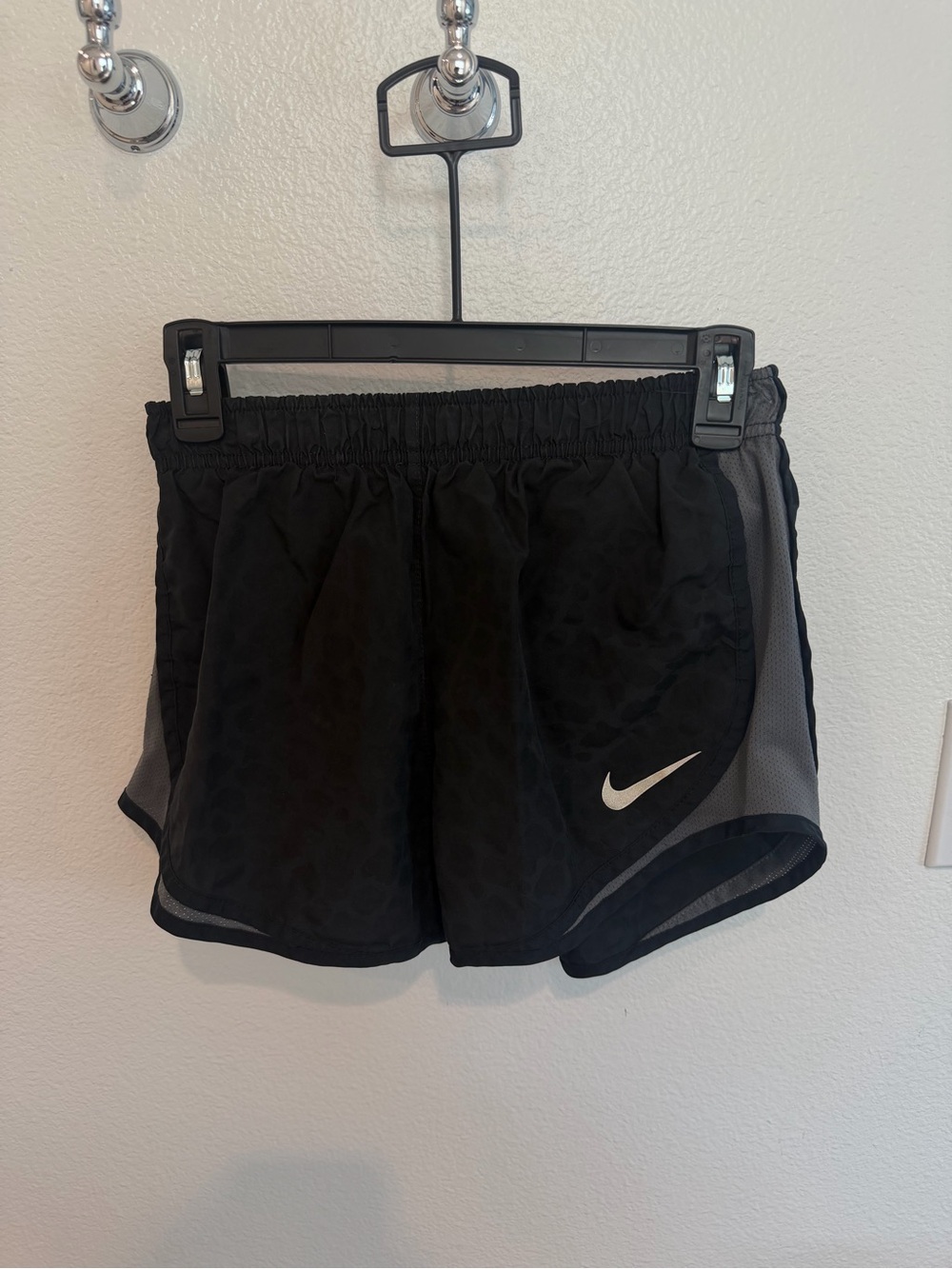 Nike Women's Leapord Athletic Shorts with Gray Side Panels